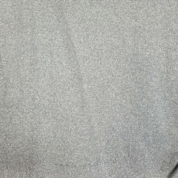 Lucy Tech Striped Ruched Top Womens Large Gray Thumb Hole Pullover Crew Shirt - Picture 4 of 9